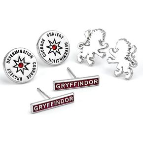 Official Harry Potter Gryffindor Set of 3 Stud Earrings