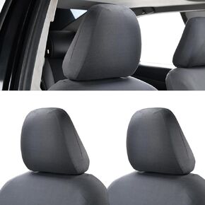 2 PCS Car All-Inclusive Headrest Cover, Soft Elastic Breathable Seat Headrest Anti-Dirty Cover Headrest Cover Protector, Car Decoration Modification Accessories, for Most Car Models (Beige)