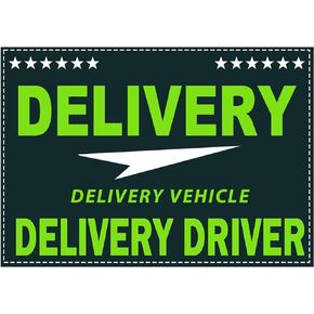 Delivery Driver Car Magnet, Delivery Magnetic Car Door and Bumper Sign, High Reflective, Stronger Magnetic, Eye-Catching Design for Delivery.Heavy Duty Automotive for Car, Truck, SUV (1 PCS Delivery)