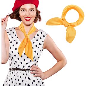 Women's Silk Feeling Scarf Satin Head Scarves, 23.5 inch Trends Scarf Breathable Lightweight Clothing Accessories
