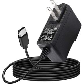 12V AC/DC Adapter USB-C Power Cord Compatible for AVAPOW A58 A68 A28 A08 A18 4000A 6000A 2000A 3000A Car Jump Starter Power Supply