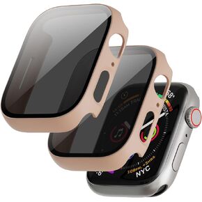 2 Pack for Apple Watch Series 9/8/7 Privacy Screen Protector Case 41mm, iWatch Protective PC Face Cover Built-in Anti-Peeping 9H Tempered Glass Protector for iWatch Accessories, Blue in Kuwait