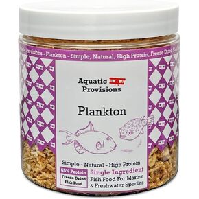 Freeze Dried Plankton Fish Food 1 oz, for Freshwater and Marine Aquarium Fish