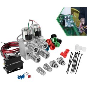 مجموعة دوائر مضاعفة هيدروليكية، صمام مشعب مقسم/محول SCV مع وصلات وتركيبات التحكم في صندوق التبديل، تحويل دائرة واحدة إلى دائرتين، لجون ديري، كيس، كوبوتا in Kuwait