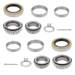 2 Sets Trailer Axle Hub Bearings Kit, L68149 L44649 3500lb Boat Trailer Axle Hub Wheel Bearing kit with 171255TB Grease Seals, 1.98 Inch Dust Caps, Rubber Seals, Cotter Pins Replace 84 Spindle