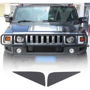 Front Headlight Panel Trim Compatible with Hummer H2 2003-2009, Front Light Headlight Cover Angry Eyes Style Headlight Bezels Trim, 2PCS (Fit for H2)
