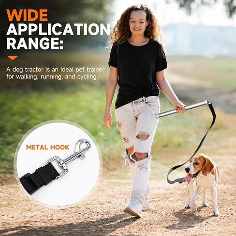 مقود دراجة الكلاب من MRWiZMS - مقود الكلب لركوب الدراجة يمكن تدويره بزاوية 180 درجة، ممتص قوي للصدمات | قابل للتعديل | قابل للإزالة، للتمرين في الهواء الطلق/التدريب على الركض/ركوب الدراجة، مقود آمن للكلاب على الدراجة in Kuwait