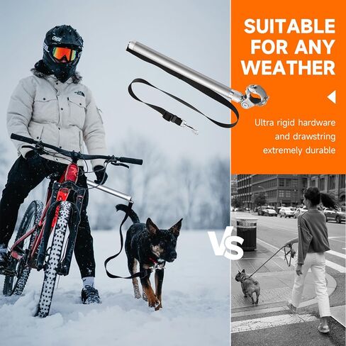 مقود دراجة الكلاب من MRWiZMS - مقود الكلب لركوب الدراجة يمكن تدويره بزاوية 180 درجة، ممتص قوي للصدمات | قابل للتعديل | قابل للإزالة، للتمرين في الهواء الطلق/التدريب على الركض/ركوب الدراجة، مقود آمن للكلاب على الدراجة in Kuwait