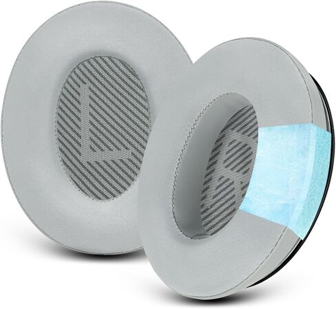 GEVO Cooling Gel Ear Pads Cushions Replacement, Ear Pads for Bose QuietComfort 35 (QC35) and Quiet Comfort 35 II (QC35 II) Over-Ear Headphones & More, Memory Foam & Cooler for Longer (Black) in Saudi Arabia