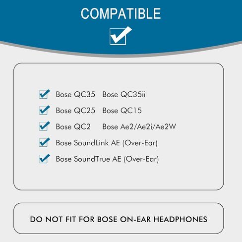 GEVO Cooling Gel Ear Pads Cushions Replacement, Ear Pads for Bose QuietComfort 35 (QC35) and Quiet Comfort 35 II (QC35 II) Over-Ear Headphones & More, Memory Foam & Cooler for Longer (Black) in Saudi Arabia