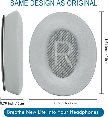 GEVO Cooling Gel Ear Pads Cushions Replacement, Ear Pads for Bose QuietComfort 35 (QC35) and Quiet Comfort 35 II (QC35 II) Over-Ear Headphones & More, Memory Foam & Cooler for Longer (Black) in Saudi Arabia
