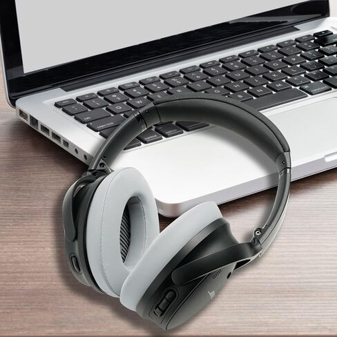 GEVO Cooling Gel Ear Pads Cushions Replacement, Ear Pads for Bose QuietComfort 35 (QC35) and Quiet Comfort 35 II (QC35 II) Over-Ear Headphones & More, Memory Foam & Cooler for Longer (Black) in Saudi Arabia