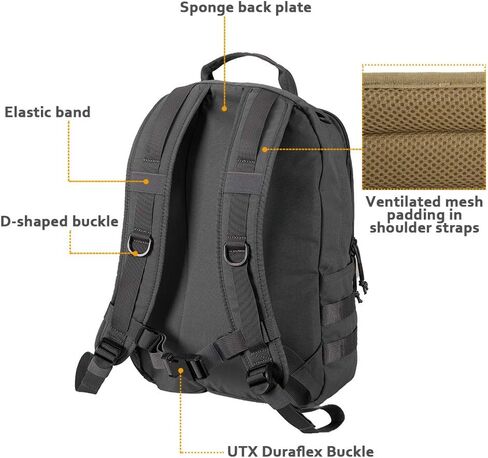 EXCELLENT ELITE SPANKER Military Tactical Backpack 18L Molle Backpacks Army Assault Survival Rucksack Pack (BLK) in Kuwait