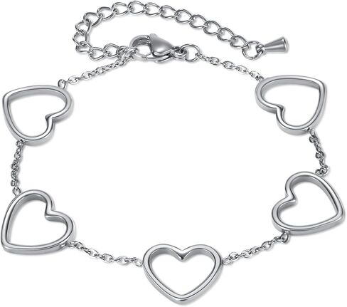 أساور SONGCHANGJEWELRY الذهبية على شكل قلب للنساء - هدايا شخصية فريدة لها - سوار حب شخصي للنساء in Saudi Arabia