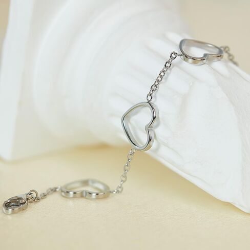 أساور SONGCHANGJEWELRY الذهبية على شكل قلب للنساء - هدايا شخصية فريدة لها - سوار حب شخصي للنساء in Saudi Arabia