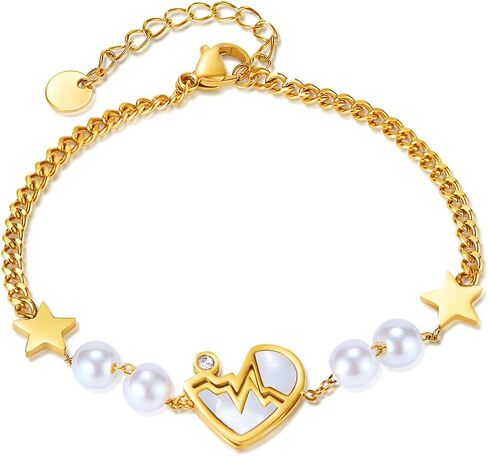 أساور SONGCHANGJEWELRY الذهبية على شكل قلب للنساء - هدايا شخصية فريدة لها - سوار حب شخصي للنساء in Saudi Arabia