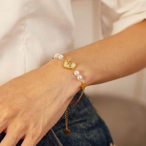 أساور SONGCHANGJEWELRY الذهبية على شكل قلب للنساء - هدايا شخصية فريدة لها - سوار حب شخصي للنساء in Saudi Arabia