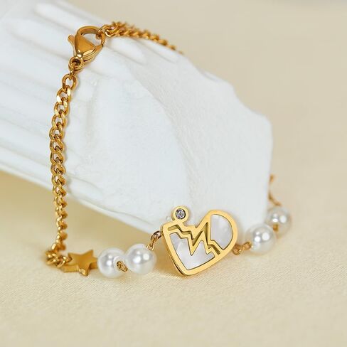 أساور SONGCHANGJEWELRY الذهبية على شكل قلب للنساء - هدايا شخصية فريدة لها - سوار حب شخصي للنساء in Saudi Arabia