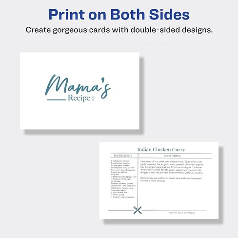 Avery Printable Rectangle Cards, 5.5" x 8.5", Matte White Cardstock, Laser/Inkjet Cards, 100 Total in Saudi Arabia