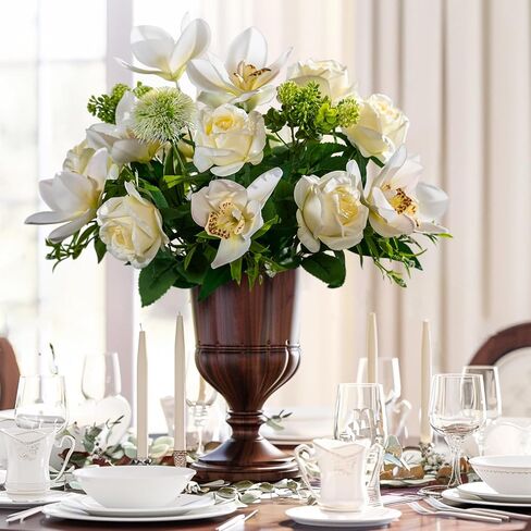 2PCS Artificial Flowers Indoor-Silk Flower Arrangement Fake Flower Arrangement Artificial Flowers Outdoors Table Centerpiece Realistic Faux Flower for Wedding Party Cake Home Decor in Saudi Arabia