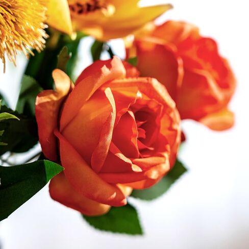 2PCS Artificial Flowers Indoor-Silk Flower Arrangement Fake Flower Arrangement Artificial Flowers Outdoors Table Centerpiece Realistic Faux Flower for Wedding Party Cake Home Decor in Saudi Arabia