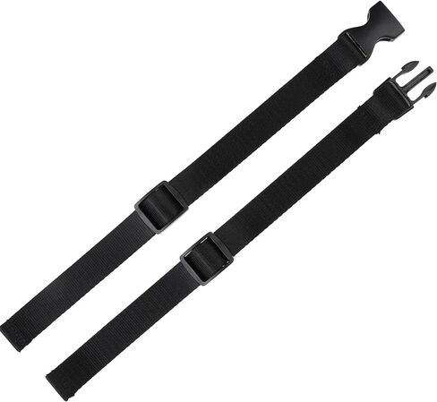 2 Pcs Adjustable Backpack Chest Strap, Replacement Backpack Waist Strap Universal Backpack Chest Strap Adjustable Buckle Strap Backpack Accessories for Adults (Black) in Saudi Arabia