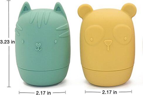 PandaEar Baby Bath Toys, 4 Pack Silicone Bath Toys for Infants Toddlers 6-18 Months, Non Toxic Baby Kids Squeezable Shower Toys in Saudi Arabia