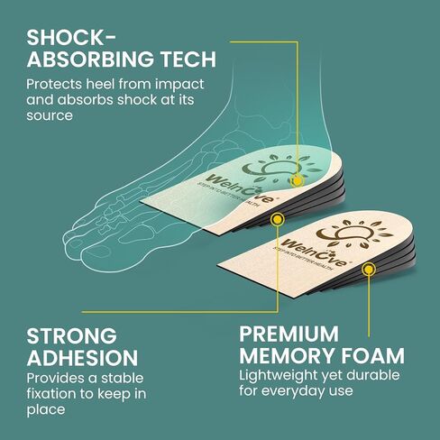 Adjustable Heel Lifts for Men Shoes -(2 Pairs) Welnove 4 Layers Orthopedic Shoe Lifts for Leg Length Discrepancy - Height Increase Insoles for Women Uneven Legs 1/4" 1/2" 3/4" 1", Large in Saudi Arabia