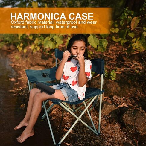 Harmonica harmonicas special 20 storage case zippered cloth carrying box instrument protector 17x7. instruments for kids 5x3cm harmonicas Travel Makeup in Saudi Arabia