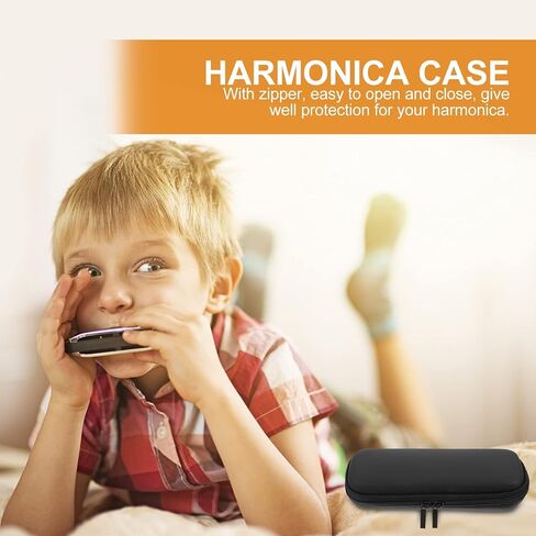 Harmonica harmonicas special 20 storage case zippered cloth carrying box instrument protector 17x7. instruments for kids 5x3cm harmonicas Travel Makeup in Saudi Arabia