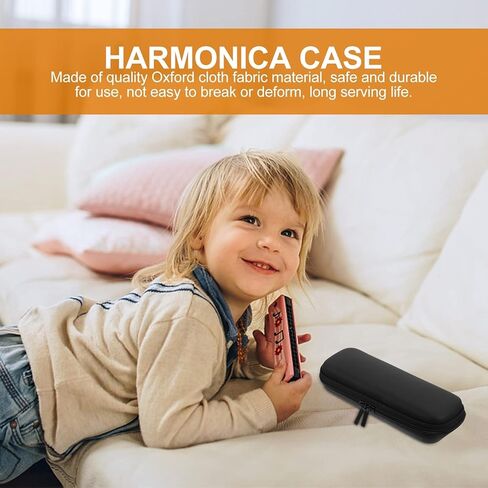 Harmonica harmonicas special 20 storage case zippered cloth carrying box instrument protector 17x7. instruments for kids 5x3cm harmonicas Travel Makeup in Saudi Arabia