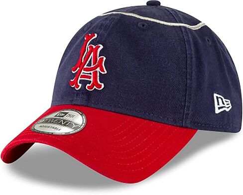 New Era Los Angeles Angels 1962 Logo Core Classic Twill 9TWENTY قبعة قابلة للتعديل باللون الأزرق الداكن in Kuwait