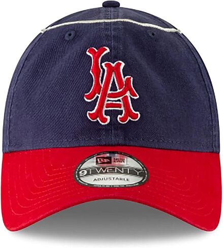 New Era Los Angeles Angels 1962 Logo Core Classic Twill 9TWENTY قبعة قابلة للتعديل باللون الأزرق الداكن in Kuwait