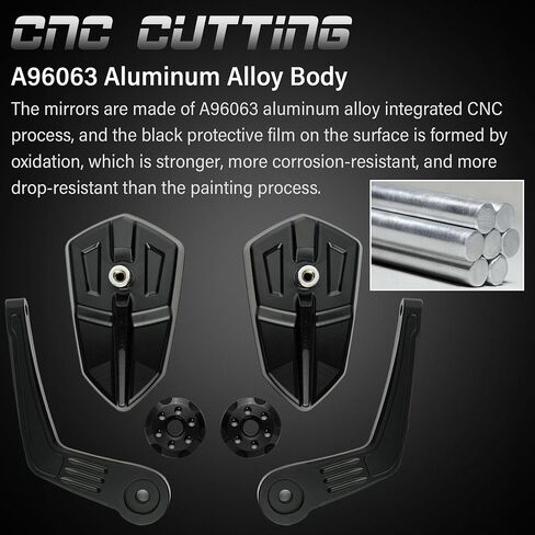 Bar End Mirrors for Motorcycles CNC Aluminum Alloy Motorcycle Mirrors for Handlebars Universal motorcycle bar end mirrors Fit for Most Motorcycle with 7/8" Handlebars in Saudi Arabia