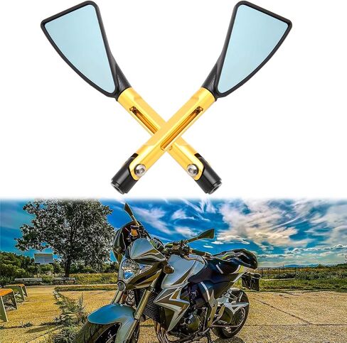 JMTBNO 8mm 10mm Universal CNC Motorcycle Handlebar End Mirror, Motorcycle Side Rearview Mirrors for Street bike Sport bike Dirt bike Cruiser Chopper Scooter(Black) in Saudi Arabia