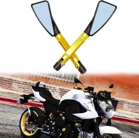 JMTBNO 8mm 10mm Universal CNC Motorcycle Handlebar End Mirror, Motorcycle Side Rearview Mirrors for Street bike Sport bike Dirt bike Cruiser Chopper Scooter(Black) in Saudi Arabia