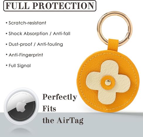 سلسلة مفاتيح جلدية AirTag، حامل AirTag طوق الكلب والقط مع حلقة مفاتيح، حافظة GPS واقية لملحقات مكتشف عناصر Apple AirTag (وردي) in Kuwait