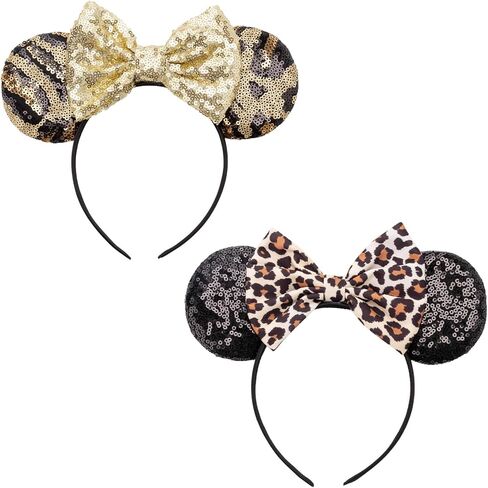 أزياء DRESHOW Mouse Ears Bow Headbands اللامعة لتزيين الحفلات التنكرية للفتيات والنساء in Kuwait