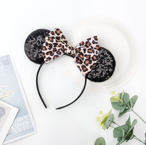 أزياء DRESHOW Mouse Ears Bow Headbands اللامعة لتزيين الحفلات التنكرية للفتيات والنساء in Kuwait