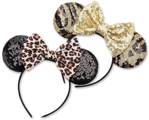 أزياء DRESHOW Mouse Ears Bow Headbands اللامعة لتزيين الحفلات التنكرية للفتيات والنساء in Kuwait