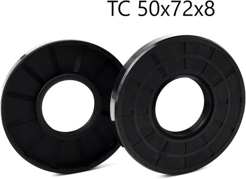 XIKE 2PCS Oil Seal, Lip Seals TC 50mm x 72mm x 8mm Nitrile Rubber Cover Double Lip with Spring,Oil Shaft Seal Fit for Bearing Shaft in Saudi Arabia