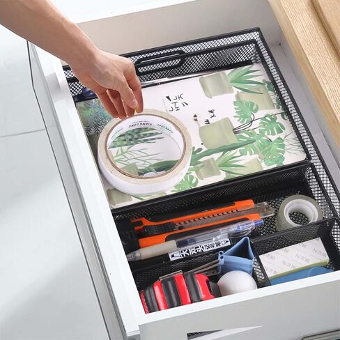 منظم درج المكتب، منظم وتخزين، منظم مكتب وملحقات مع مقصورات قابلة للتعديل، شبكة معدنية، صينية تنظيم درج المكتب لطاولة المدرسة والمكتب، 3 عبوات in Kuwait