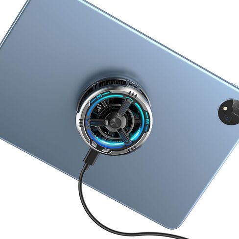 مبرد iPhone مقاس 2.8 بوصة لألعاب الهاتف المحمول، Titkok Live Stream، وسادة تبريد مغناطيسية للكمبيوتر اللوحي بقدرة 36 ​​وات لأجهزة iPhone، وipad، والأجهزة اللوحية، وأجهزة الكمبيوتر المحمولة، مشعاع مغناطيسي لـ PUBG COD Fortnite مع ضوء RGB للألعاب in Kuwait
