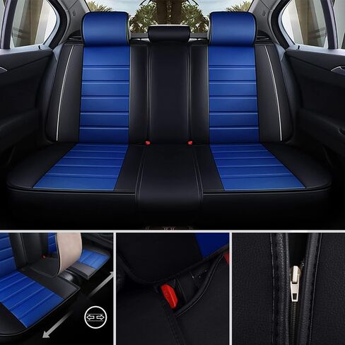 otoez Universal Car Seat Covers Full Set Leather Automotive Seat Protector Vehicle Interior Accessories Compatible with Most Honda Toyota Jeep Chevy Ford Nissan Hyundai Vehicles, Trucks, SUVs (Beige) in Saudi Arabia
