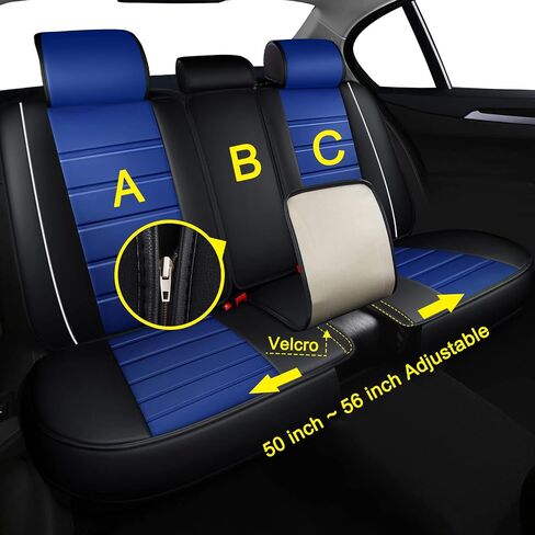 otoez Universal Car Seat Covers Full Set Leather Automotive Seat Protector Vehicle Interior Accessories Compatible with Most Honda Toyota Jeep Chevy Ford Nissan Hyundai Vehicles, Trucks, SUVs (Beige) in Saudi Arabia