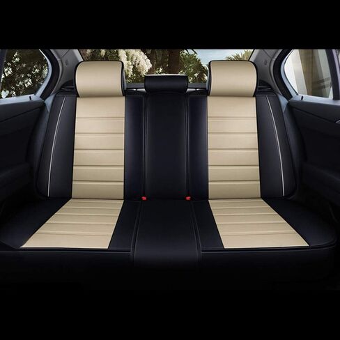 أغطية مقاعد السيارة otoez مجموعة كاملة، غطاء مقعد جلدي للسيارات لـ 5 سيارات ركاب SUV شاحنة سيدان، سيارة عالمية مع غطاء مسند الظهر حامي مضاد للانزلاق وسادة المقعد الخلفي الأمامي (أزرق) in Kuwait