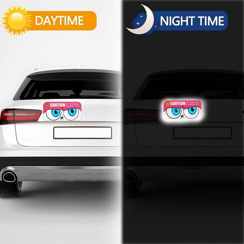 2 Pack Set 4.3"*8.6" Funny Car Magnets,New Driver Magnet for Car,Bumper Student Driver Reflective Sign for Most Cars，Funny Pink Exterior Accessories for car in Saudi Arabia