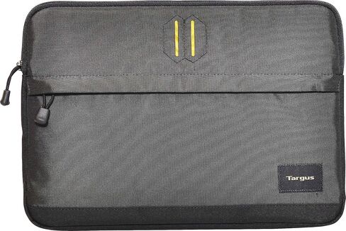 Targus Strata Slipcase Laptop Case with Lightweight Durable Padding, Front Zip Pocket Pouch, Shoulder Strap, Protective Sleeve fits 15.6-Inch Laptop, Gray/Pewter (TSS63204US),Grey in Saudi Arabia