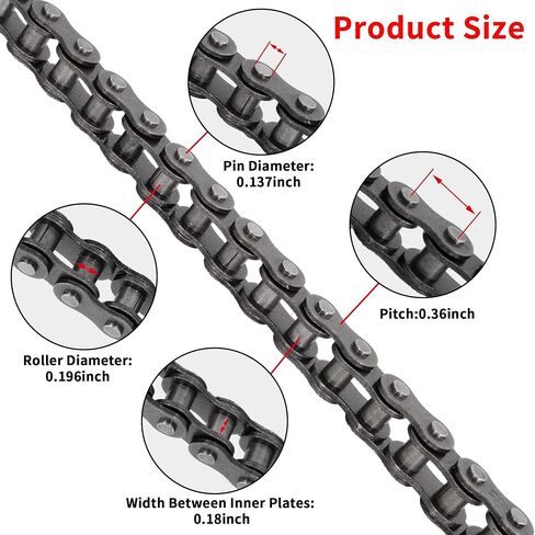 RUTU 35 Drive Chain 140 Links for Coleman CT200U CC100x Predator 212cc 79cc 97cc 100cc Baja Doodle Bug Blitz Dirt Bug Racer Motor Sports DB30 Motovox Mini Trail Bike Go Kart Powersports Parts in Saudi Arabia