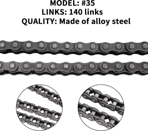 RUTU 35 Drive Chain 140 Links for Coleman CT200U CC100x Predator 212cc 79cc 97cc 100cc Baja Doodle Bug Blitz Dirt Bug Racer Motor Sports DB30 Motovox Mini Trail Bike Go Kart Powersports Parts in Saudi Arabia